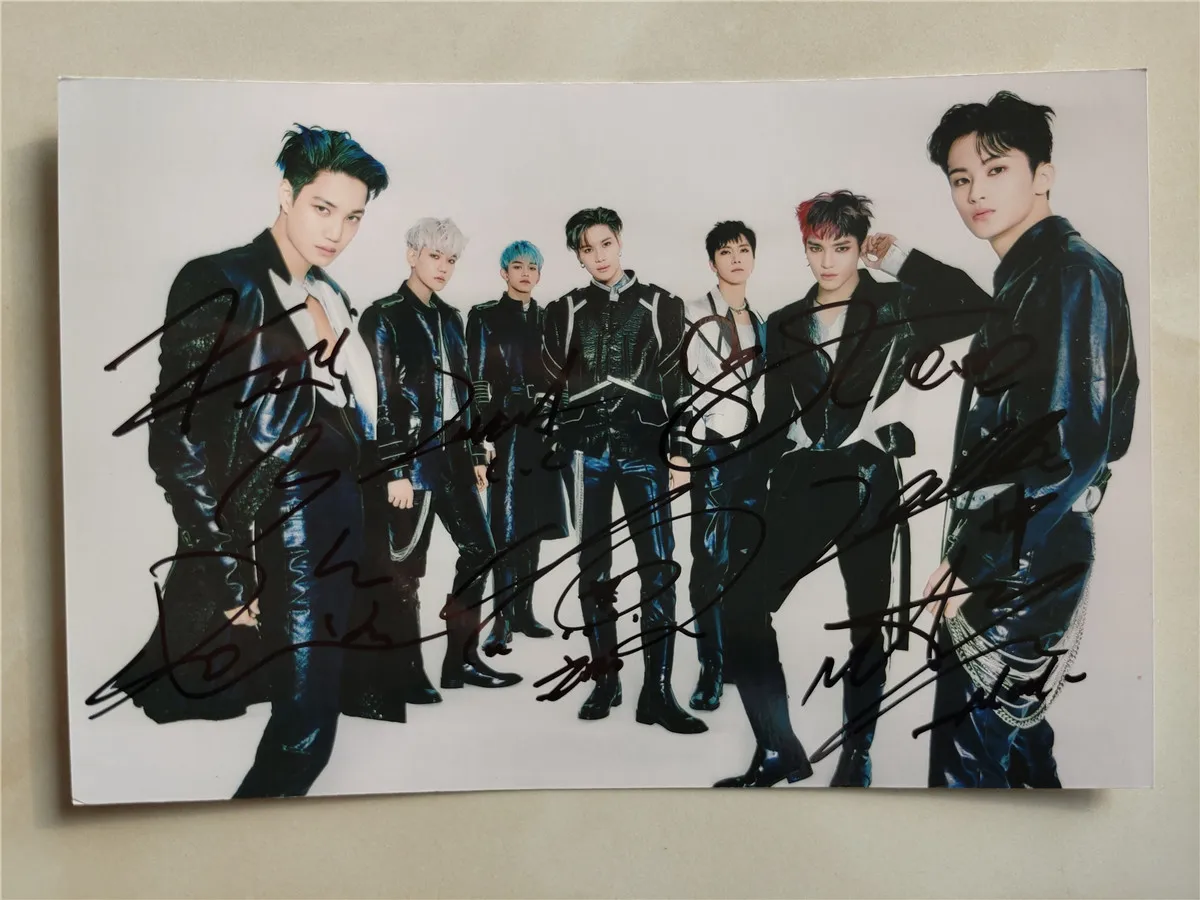 Подписанная фотография Ли Тэмин SuperM, Бэк Хён, Кай, Тэ Ён, Марк, Лукас, Тэн Super One Solo 1th Press It Hand Autographed SHINee K-POP.