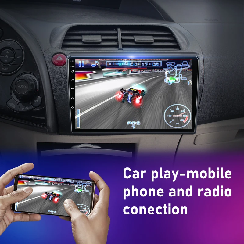Автомагнитола для Honda Civic Hatchback 2006-2011 Android 11 2 Din |