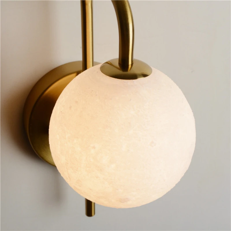 3D-печать настенные светильники в виде Луны современный фон для прикроватной