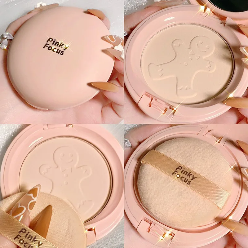 

Christmas Ginger Bread Face Powder Korean Translucent Powder Makeup High Coverage Foundation Makeup Setting Powder
