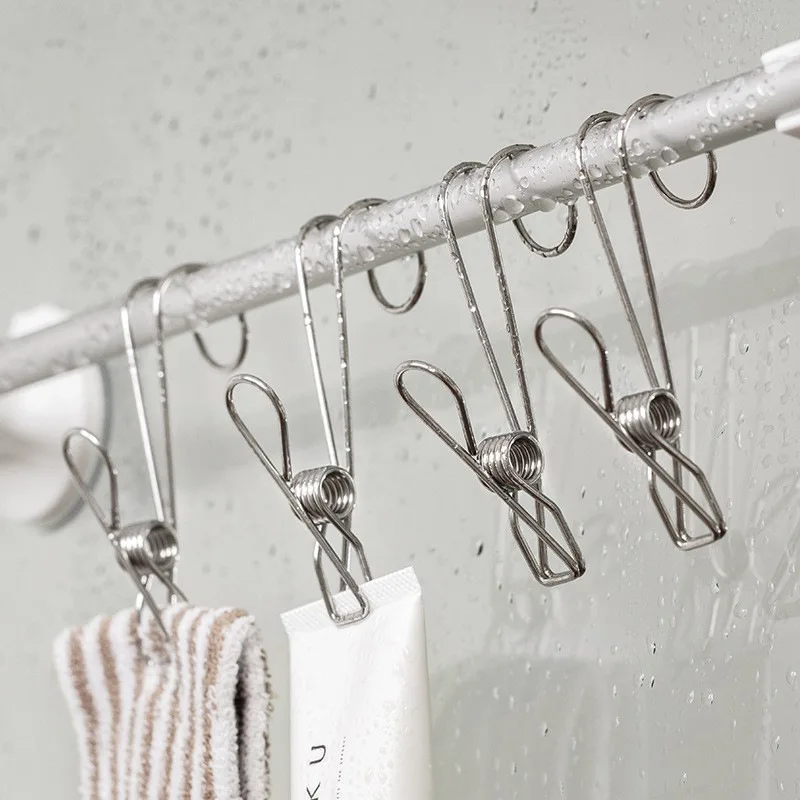 

Прищепка для хранения вещей, из нержавеющей стали, бытовая, с прищепками, для хранения вещей, белья, 5/10 шт.