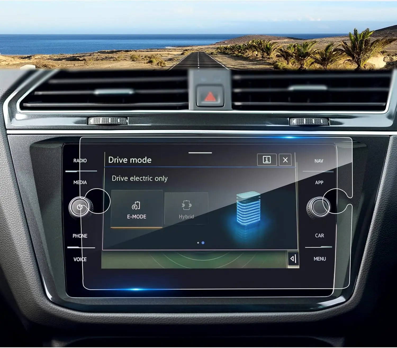 

Для Tiguan (SE/SE R-Line черный/SEL/SEL R-Line) 8-дюймовый сенсорный экран 2022 2023 2024 Защитная пленка из закаленного стекла