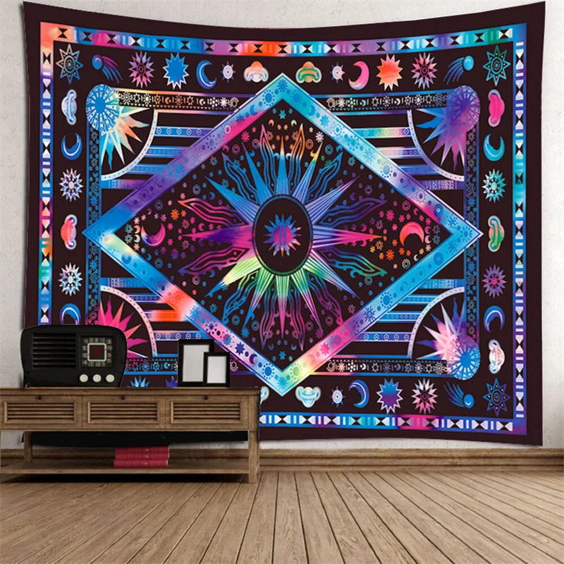 

75x58cm Mandala Tapestry Wall Hanging Macrame Wall Cloth Tapestries Psychedelic Tapestry Mandala Wall Carpet