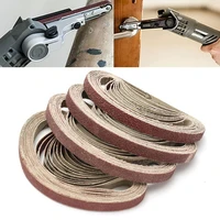 10pcs 10x330mm 38x13 sanding belt grit 40 1000 abrasive band for wood soft metal polishing grinding tool