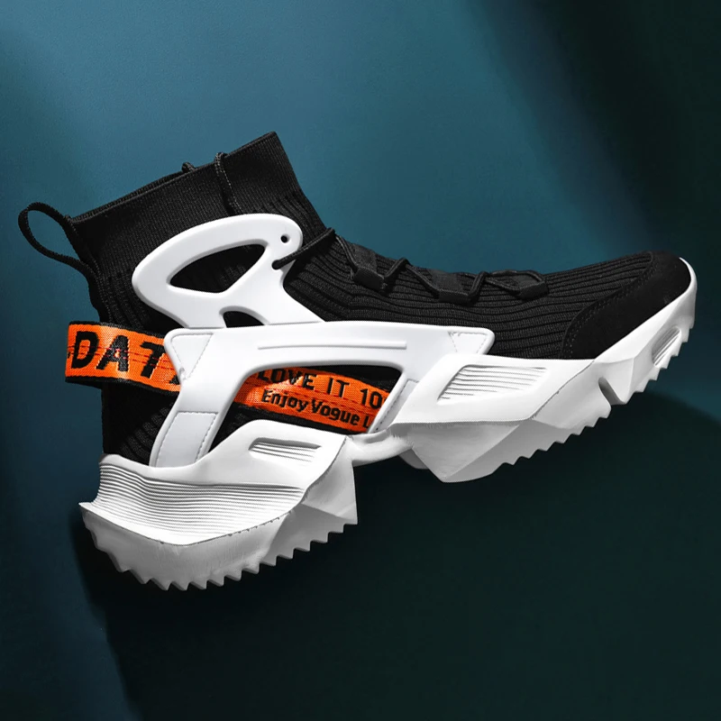 SENAGE Quality Sneakers Men's Socks Shoes Outdoor Sports Running Shoes Summer Mesh Breathable Leisure Elastic Light Flying Shoes