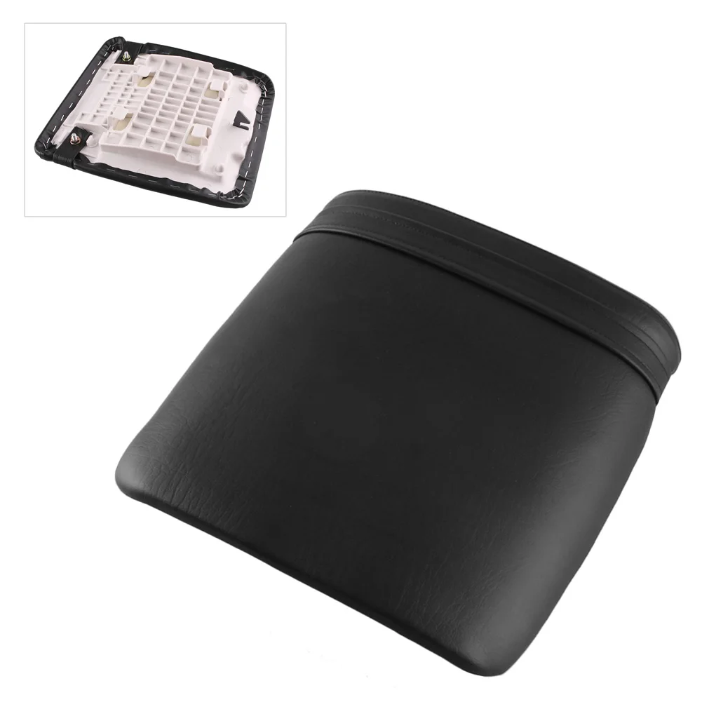 

For MC22 Black Motorcycle PU Leather Rear Passenger Seat Cushion Soft Cover Seats Cushions