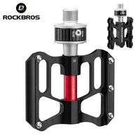 rockbros bicycle pedals quick release cnc rainproof cycling seal bearing widened non slip chrome molybdenum mtb road bike pedals