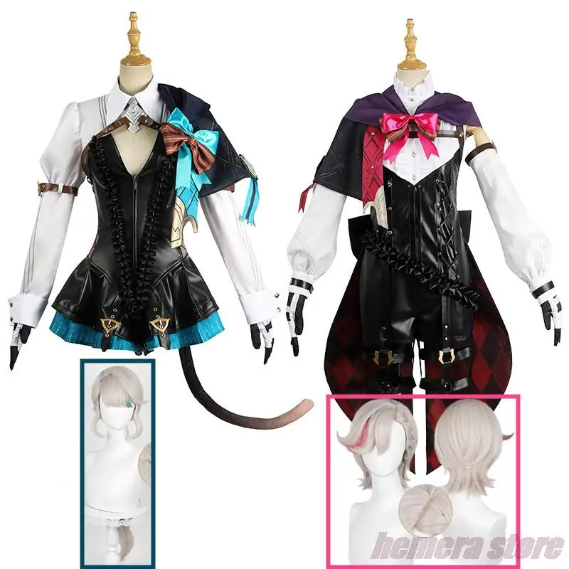 

Lynette Lyney Twins Cosplay Game Genshin Impact Costumes Wig Fontaine New Character Cosplay Halloween Carnival Unisex Uniform