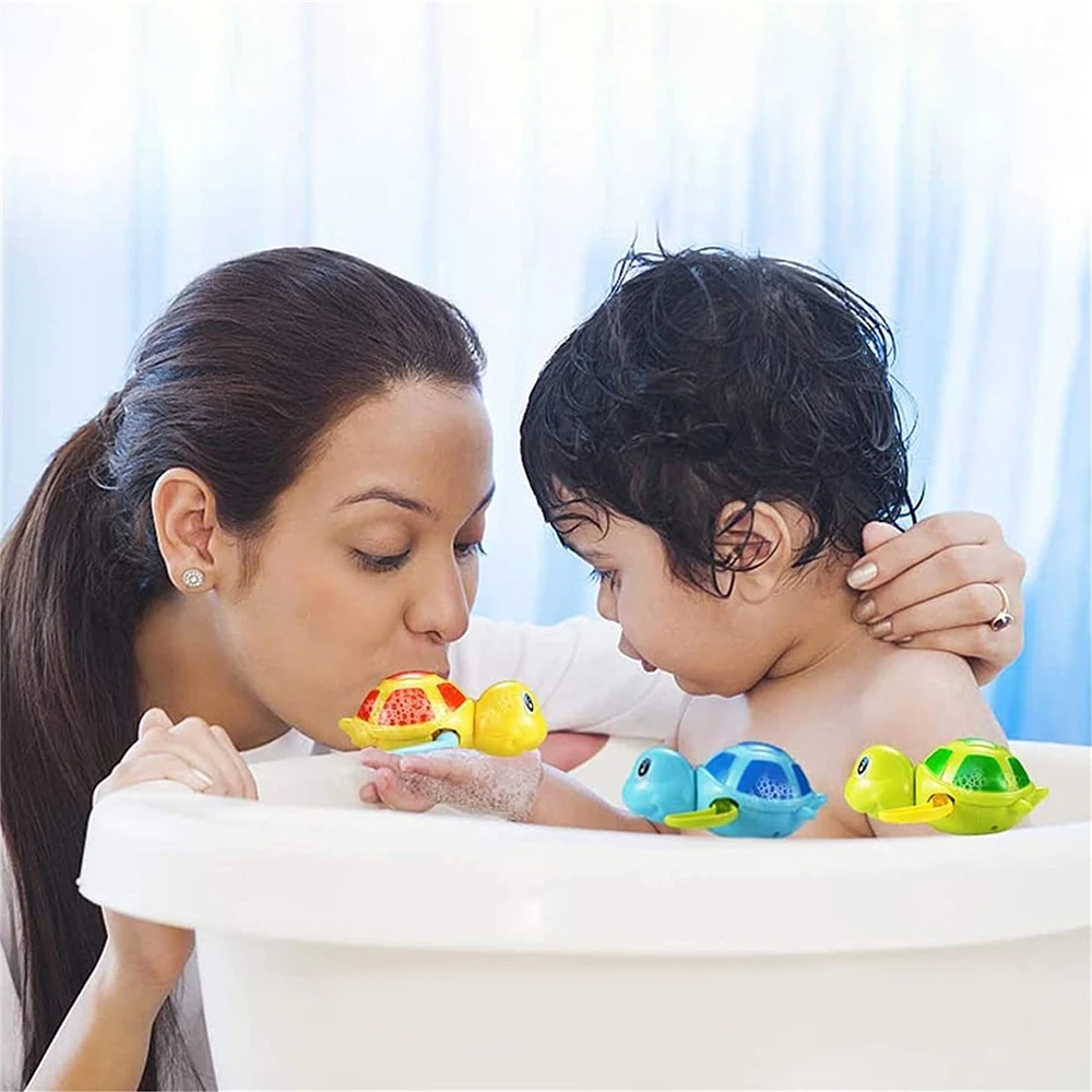 Toddler Toys Bathing Kid Water Toy Bathtub Infant Swim Turtle Wound-up Chain Clockwork Kids Beach Spray Water Shower Bath Toys