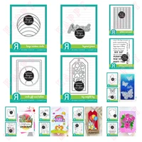 2022 new birthday buddies wildflowers roses rainbow circle confetti cutting dies and stamps set diy paper cards embossing molds