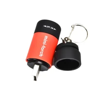 mini keychain pocket torch usb rechargeable led light flashlight lamp waterproof keychain light pocket torch keyring torch