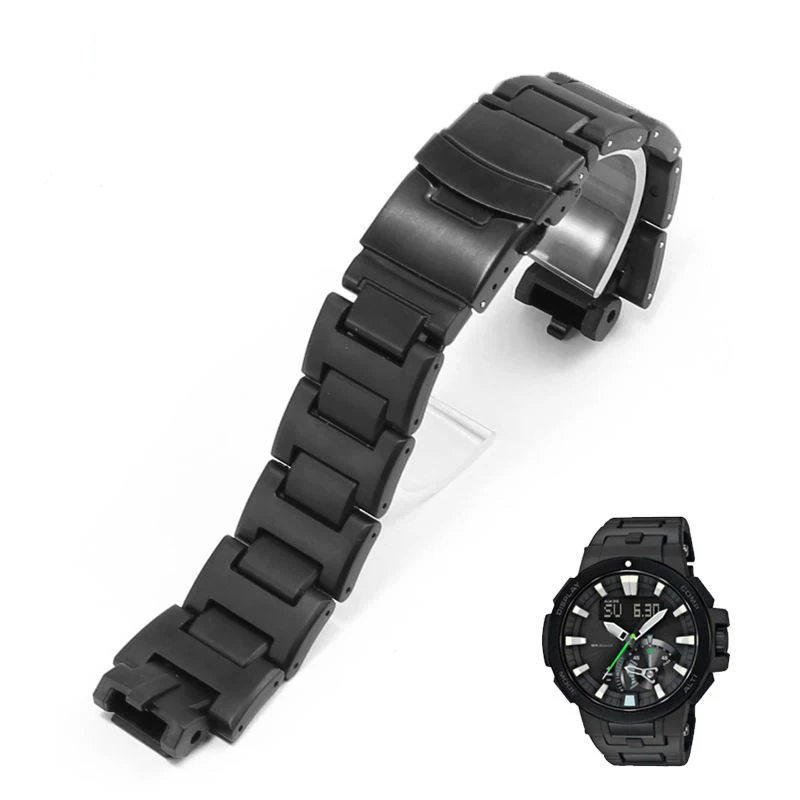 

Watch bracelet for Casio PROTREK PRW-3000\3100\6000\6100 mountaineering series plastic steel Watch strap (male)