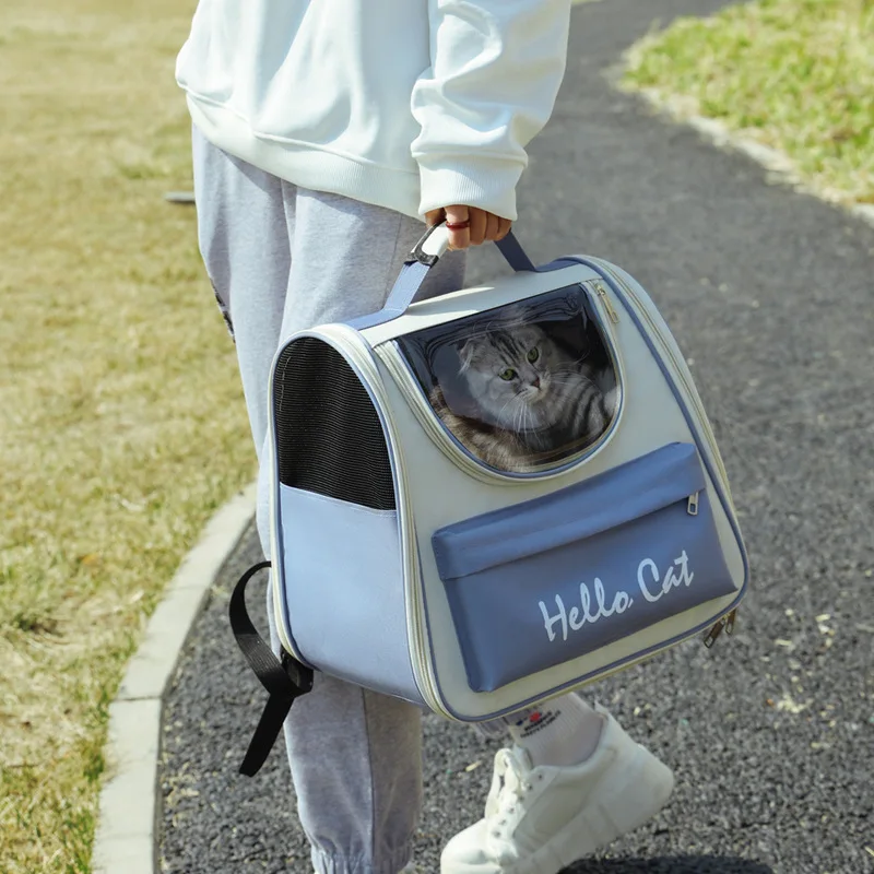 

Cat Carrier Bag Outdoor Pet Shoulder Bag Carriers Backpack Breathable Space Portable Travel Transparent Bag for Small Dogs Cats