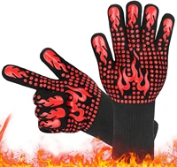 1 piece bbq gloves heat resistant oven gloves 500 800 degree fire resistant insulated bbq gloves oven or microwave or grill