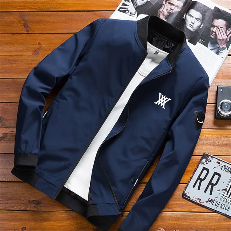 

Mens Golf Jacket wear golf shirt men Casual Sport Stand Collar Long Sleeve Zipper Sweater Coats Bomber man Jackets Male 2022
