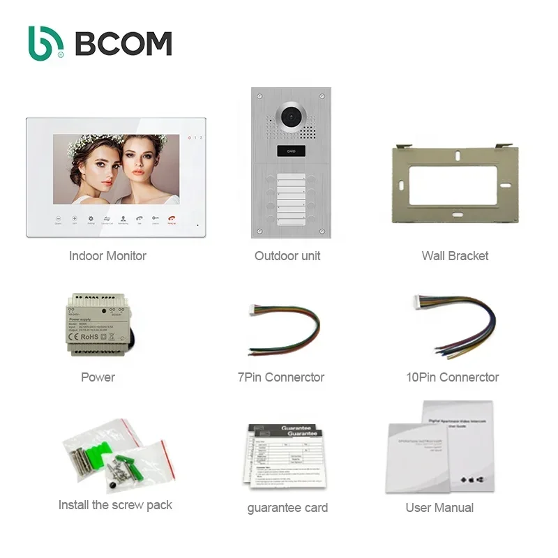 Bcom квартирный автобус 2-проводной умный Интерком portero intercomunicador vido 2 fil