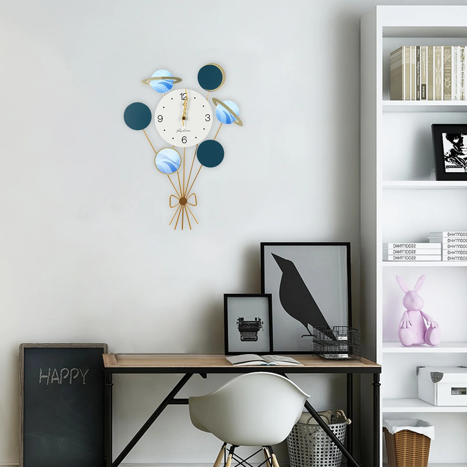 Wall Clock Silent Quartz Movement Living Room Kitchen Hotel 