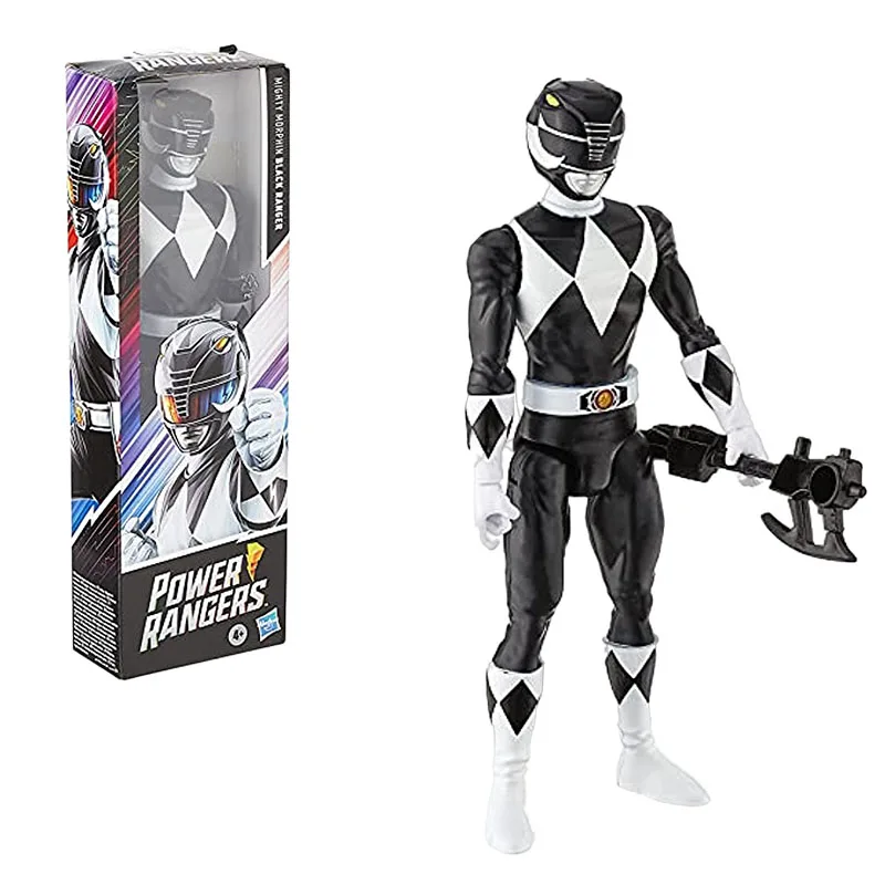 

Power Rangers Mighty Morphin Black Ranger 12 Inch Action Figure Toy Limited Collection Anime Model Accessory Gifts