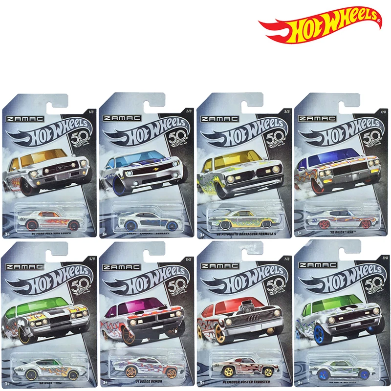 

Hot Wheels 50Th FRN23 Anniversary Platinum Collector's Edition Trolley Zamac Oldsmobile '68 Olds 442 Diecast 1:64 Model Car Toy