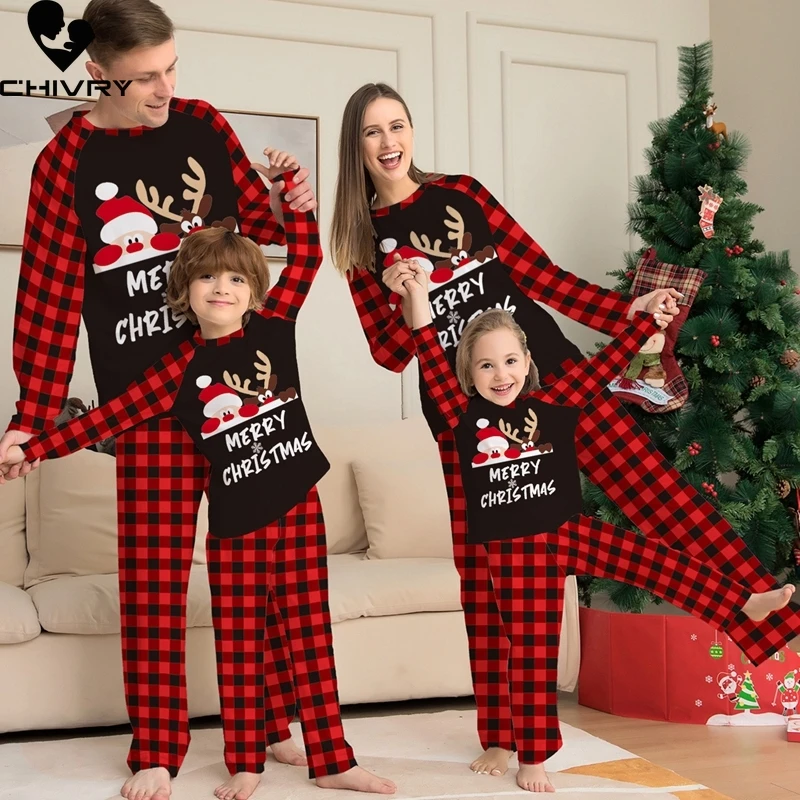 

Christmas Pyjamas Family Matching Outfits Father Mother & Kids Baby Xmas Sleepwear Nightwear Mommy and Me Pajamas Set Clothing