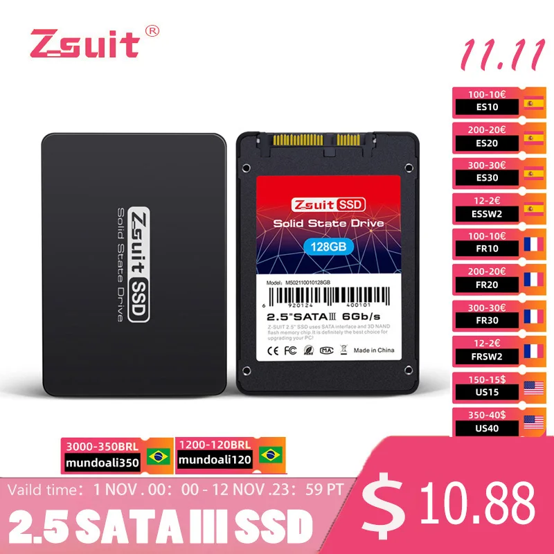 

Твердотельный накопитель Z-suit SATAIII 120 ГБ 128 ГБ 256 ГБ 512 ТБ