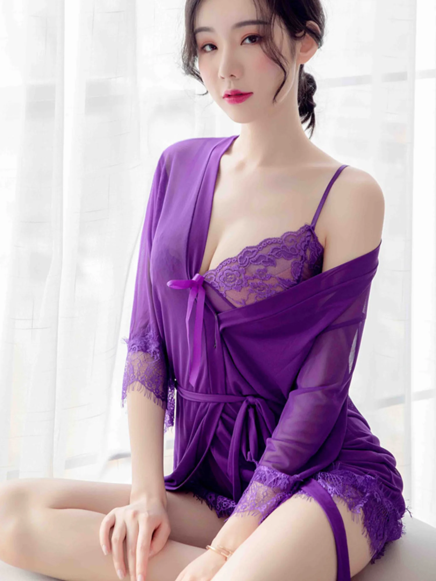 

Эротическое нижнее белье для женщин, большой размер, Прозрачная женская сексуальная кружевная Пижама, ночная рубашка, костюм, бесплатная доставка, пальто, оптовая продажа