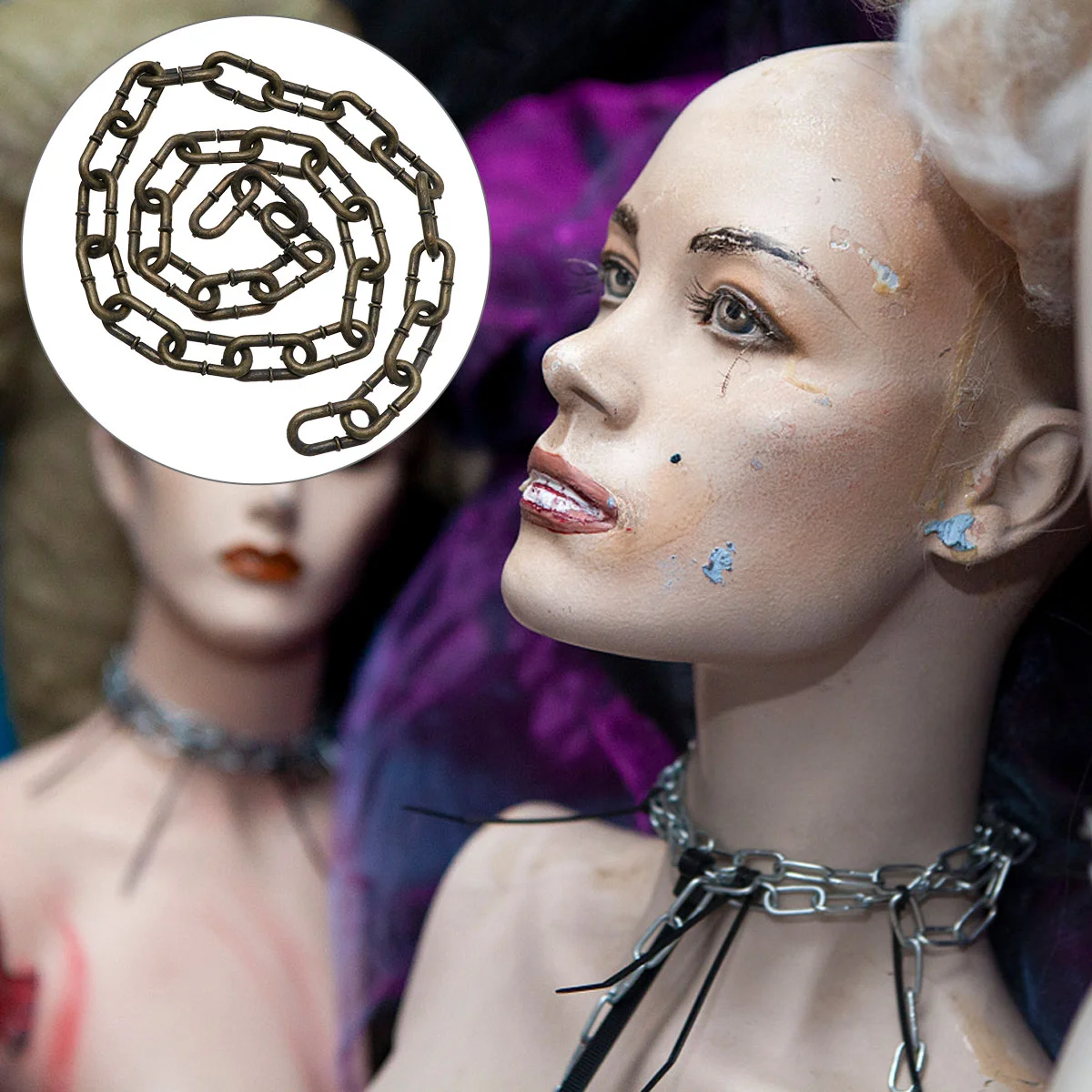 Железная цепочка защитный комбинезон на Хэллоуин мужская одежда стойки реквизит