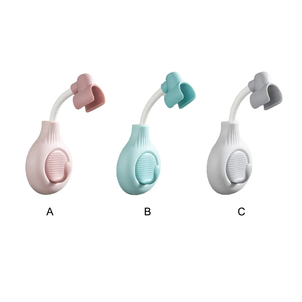 

Настенный держатель для душевой лейки, регулируемый кронштейн для душевой лейки в ванной комнате, пластиковая Съемная основа без отверстий