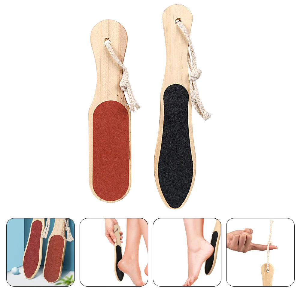 

2 Pcs Friction Plate Rubbing Board Files Foot Care Portable Dead Skin Removers Hard Pedicure Tools Pine Scraper Pro