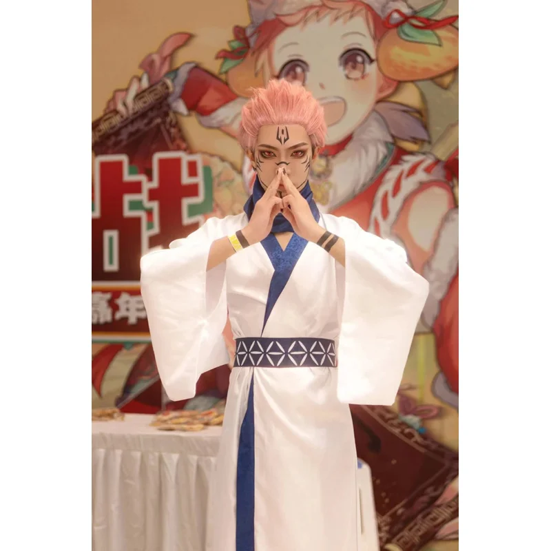 Костюм для косплея из аниме джутсу (Kaisen) парик японское кимоно ханьфу Женский