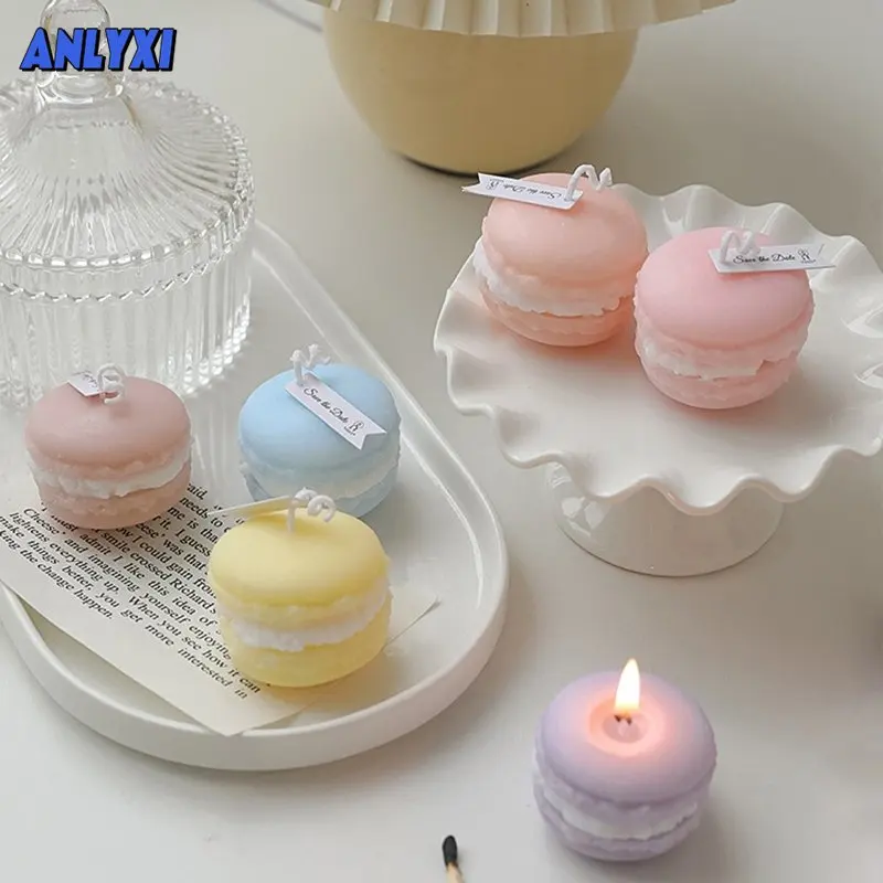

DIY Scented Candles Handmade Lovely Macarone Candle Candles Aromatherapy Wedding Home Decoration INS Party Home Decorativas