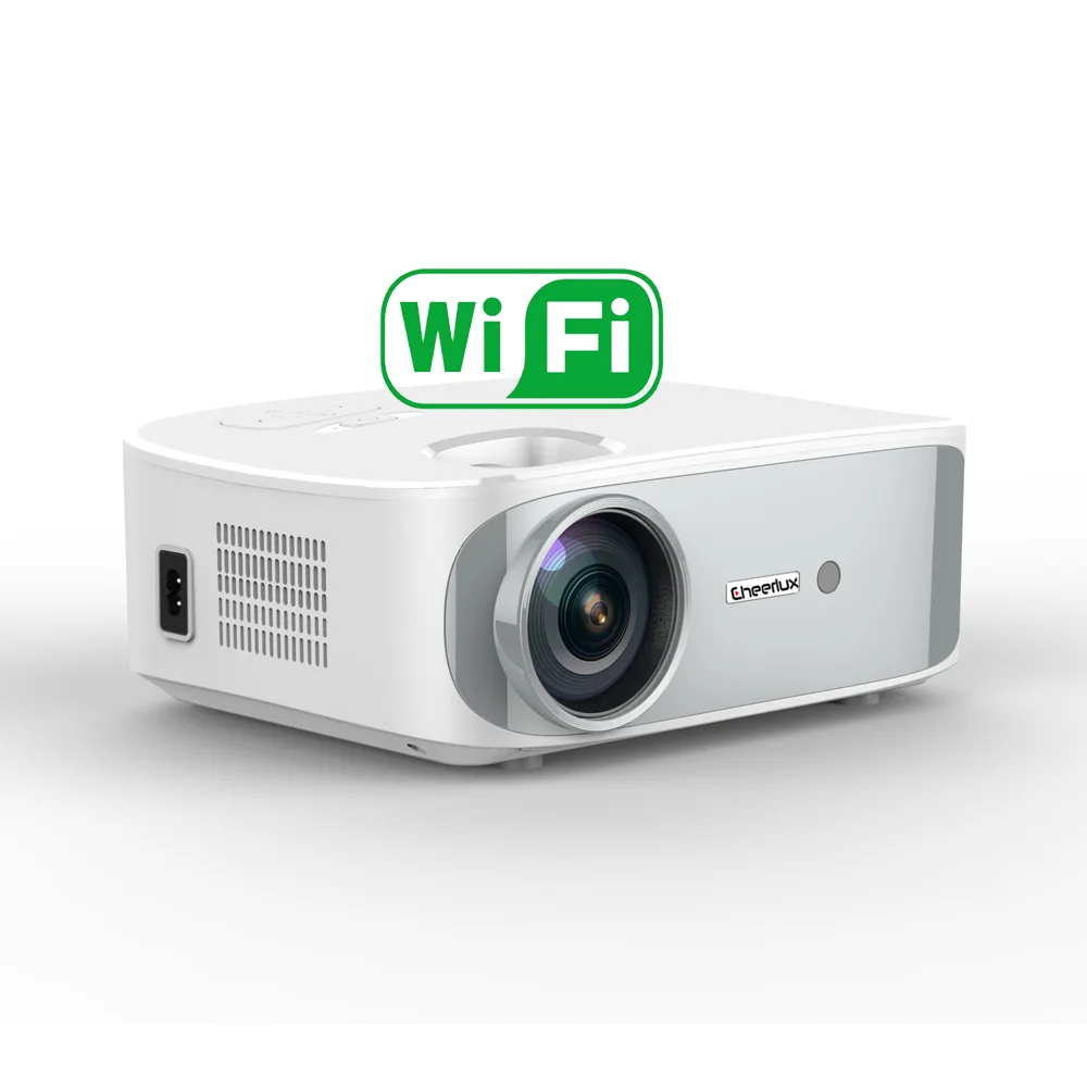 

Wi-Fi проектор CHEERLUX C55, 1080P, Full HD наружный кинопроектор, поддержка 4D коррекции трапецеидальных искажений, зум