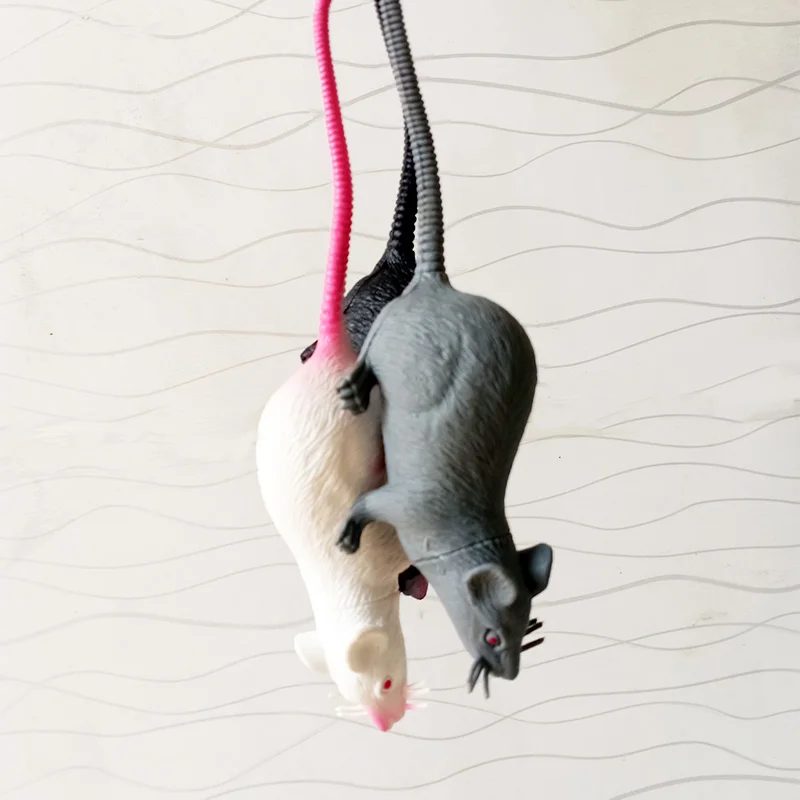 Домашний декор статуэтки миниатюры ПВХ пластик Имитация белой черной крысы