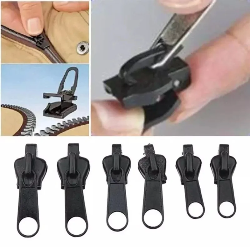 

New 6pcs Instant Zipper Universal Instant Fix Zipper Repair Kit Replacement Zip Slider Teeth Rescue New Design for DIY Sew