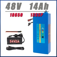original 18650 48v 14ah 13s5p battery pack lithium ion for 54 6v e bike 1000w motor electric bicycle scooter with bmscharger