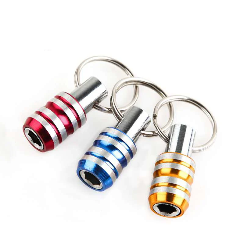 

1Pcs 1/4inch Hex Shank Screwdriver Bits Holder Extension Bar Drill Screw Adapter Quick Release Keychain Dropshipping