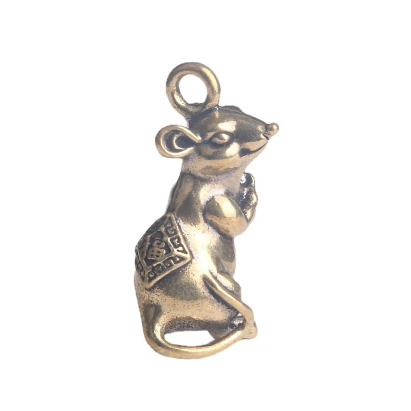 Подвеска из чистой латуни Nafu брелок с мышью двенадцатью фотоэлементами