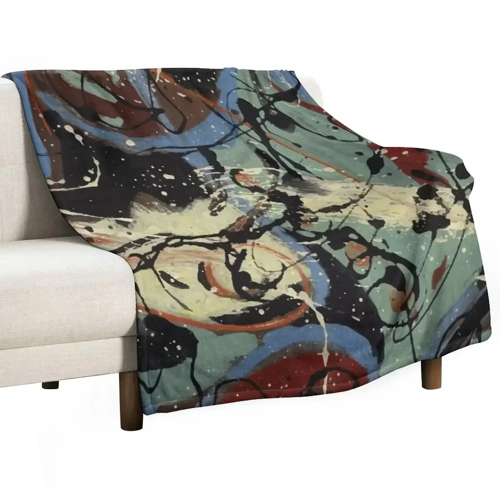 New Jackson Pollack | Композиция с заливкой II Плед Одиночные зимние постельные одеяла