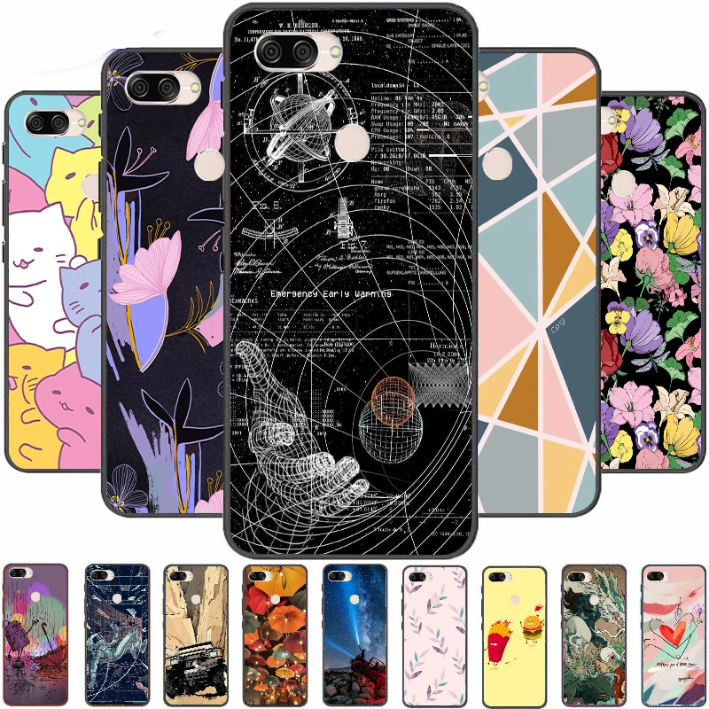 

For ASUS ZenFone Max Plus M1 ZB570TL Case Painted Soft TPU Silicone Back Cover ZenFone ZB 570TL Bumper Cases Fashion Black Frame