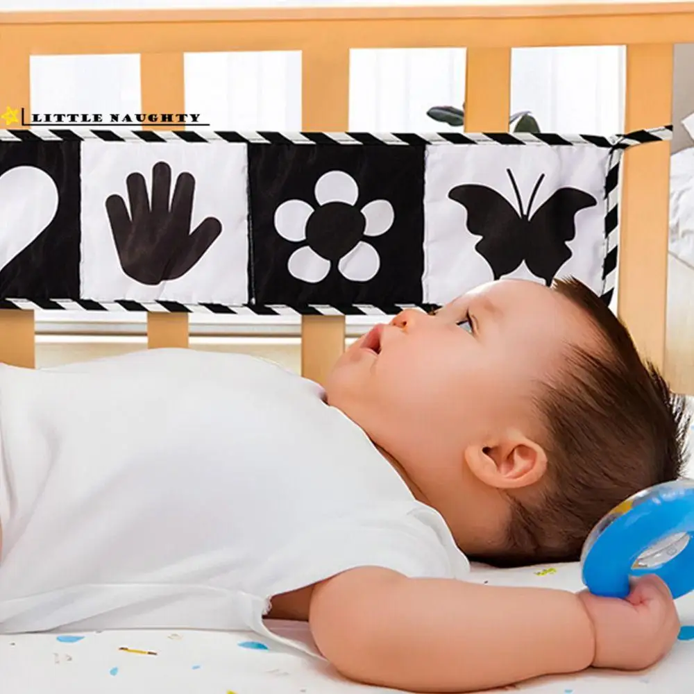 

Черно-белая тканевая книга для новорожденных в кроватку тканевая цветная для детей подарок игрушка для родителей и детей Раннее Обучение