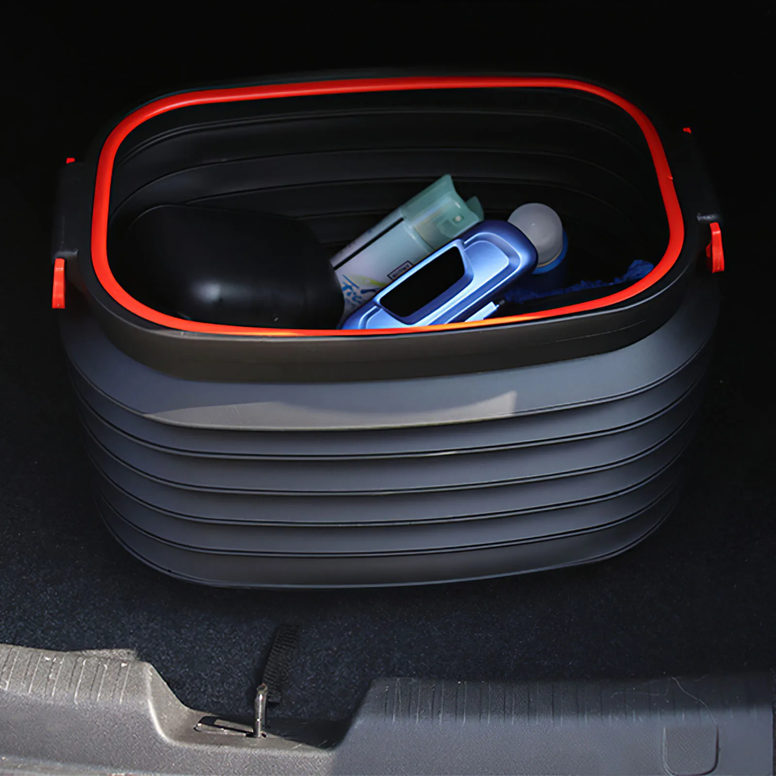 

1 * портативная Автомобильная корзина для мусора, 18 л, автомобильное ведро для хранения, Черная Пластиковая Складная Многофункциональная ко...