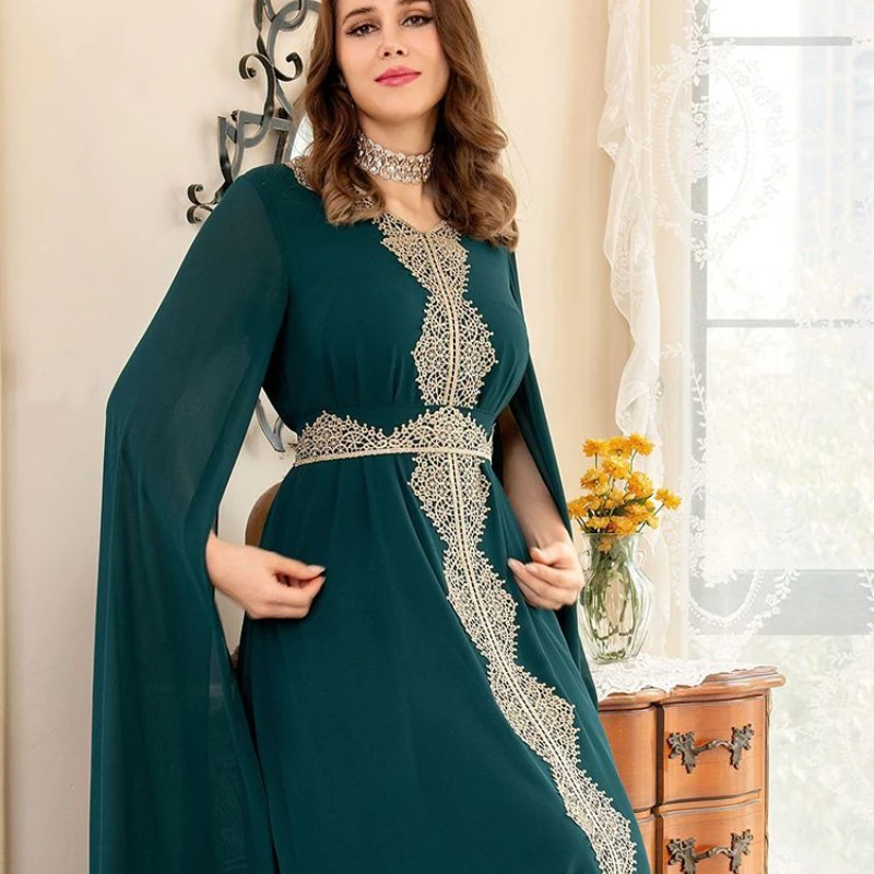 

Ramadan Eid Mubarak Abaya Dubai Turkey Islam Muslim Long Evening Dress Abayas For Women Robe De Soiree Musulmane Femme Caftan