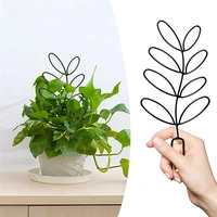 bracket plant support rack creative for home leaf shape elegant ornamental metal flower support