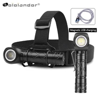 p8 led flashlight portable 18650 usb rechargeable headlamp with magnet adjustable powerful portable torch 3 mode flash headlight