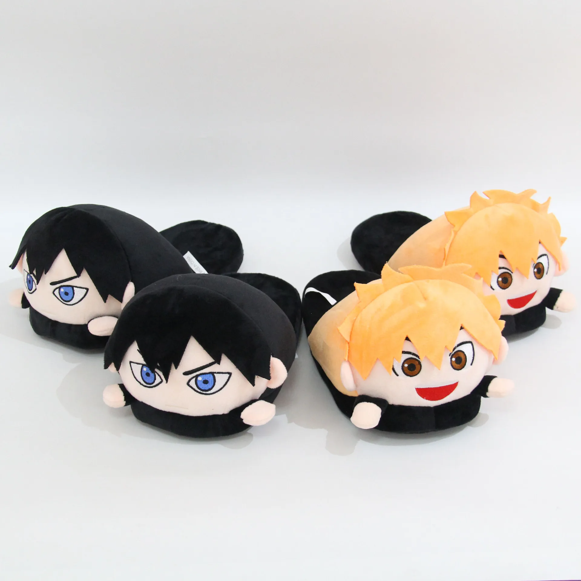 

Аниме Haikyuu! Hinata Shoyo Tobio Kageyama косплей тапочки Взрослые Унисекс хлопковые Семейные туфли подарок