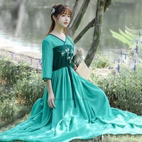 2022 woman hanfu dress chinese folk dance costumes national fairy princess dress improved hanfu stage wear ancient dress hanfu