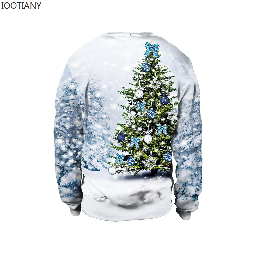 Осень-зима 2023 свитшот с круглым вырезом для рождественской пары рождественские