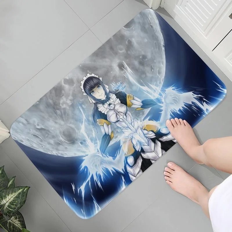 

Art Rug Bathroom Flannel Bedroom Mats Carpet Decoration Anti-slip Anime Overlord Albedo Nazarick Bath Mats Prayer Rug Parlor Mat