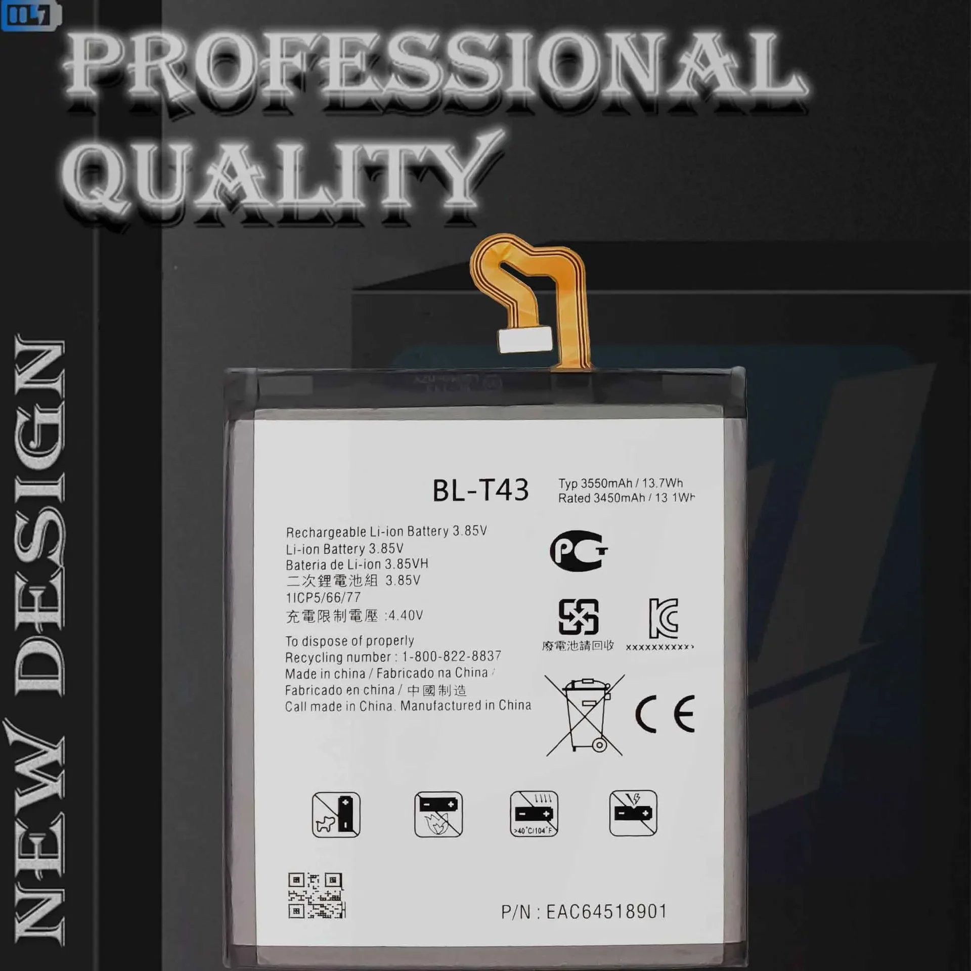 Новый аккумулятор 3550 мАч BL-T43 для LG G8S ThinQ LM-G810 высококачественные аккумуляторы