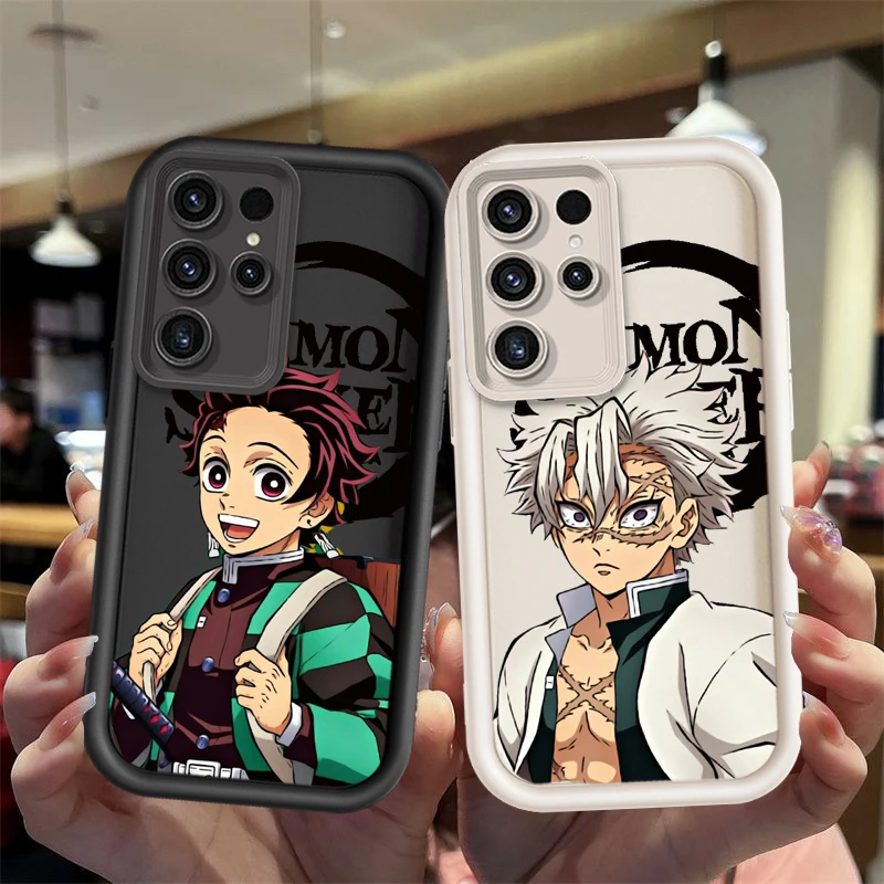 Шикарный чехол для телефона с изображением рассекающего демонов аниме Samsung Galaxy S24